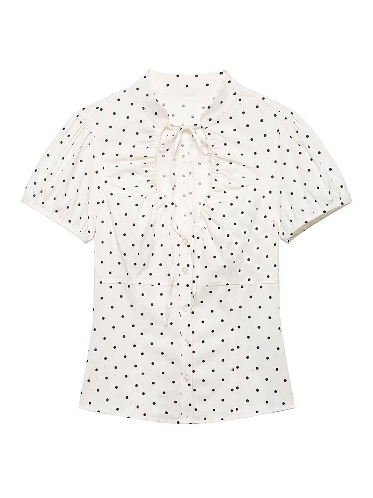 Women'S Formal Evening Wear Tops - HH Vintage Retro Kadın Beyaz Gömlek