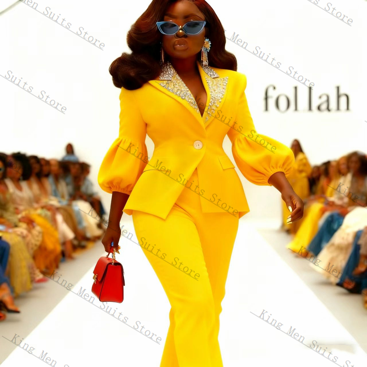 Kristaller Sarı Kadın Takım El - Yellow Formal Wear Women incelemesi ve fiyatı